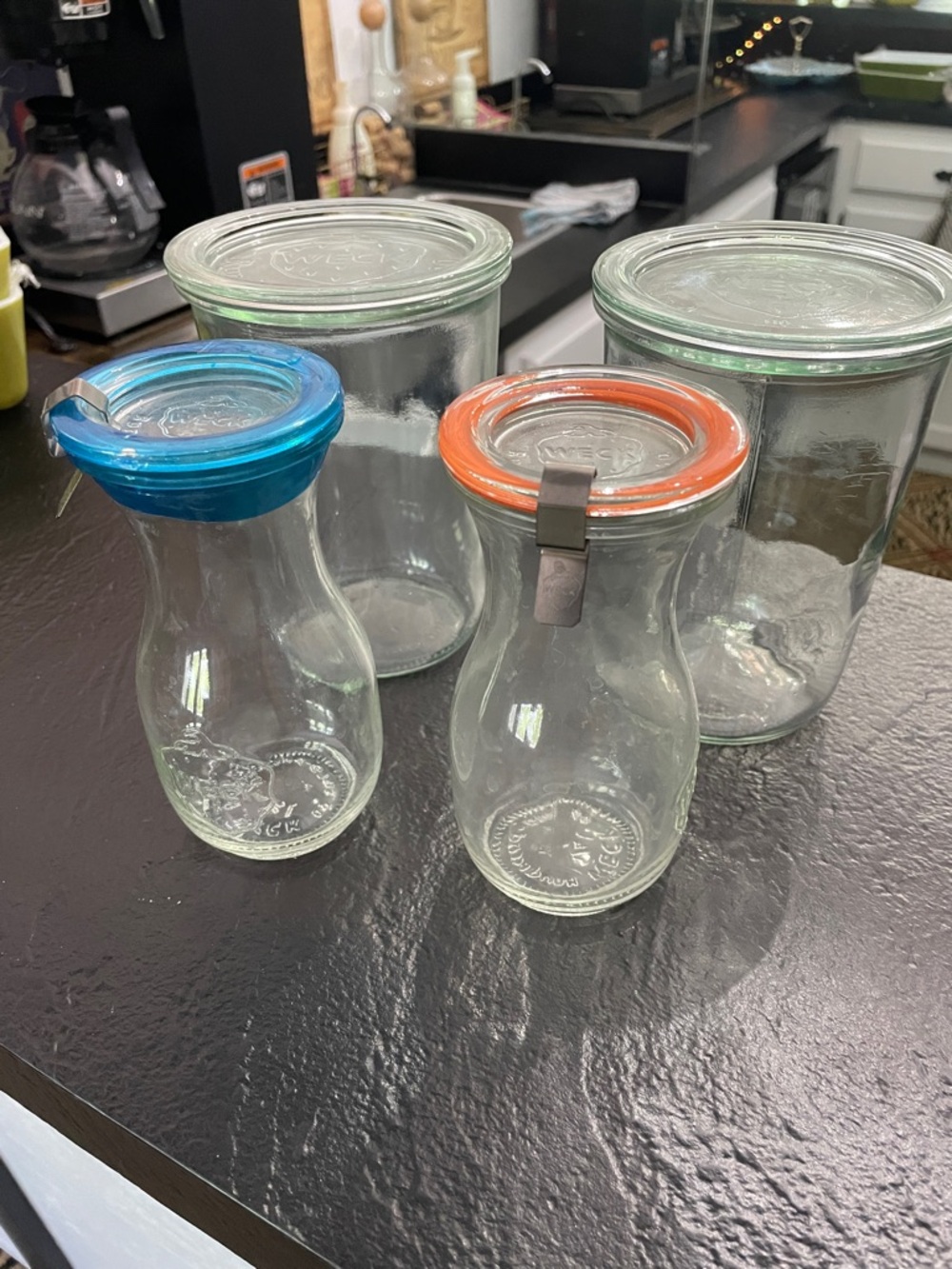 Weck Glass Storage Jars - Set of 4.